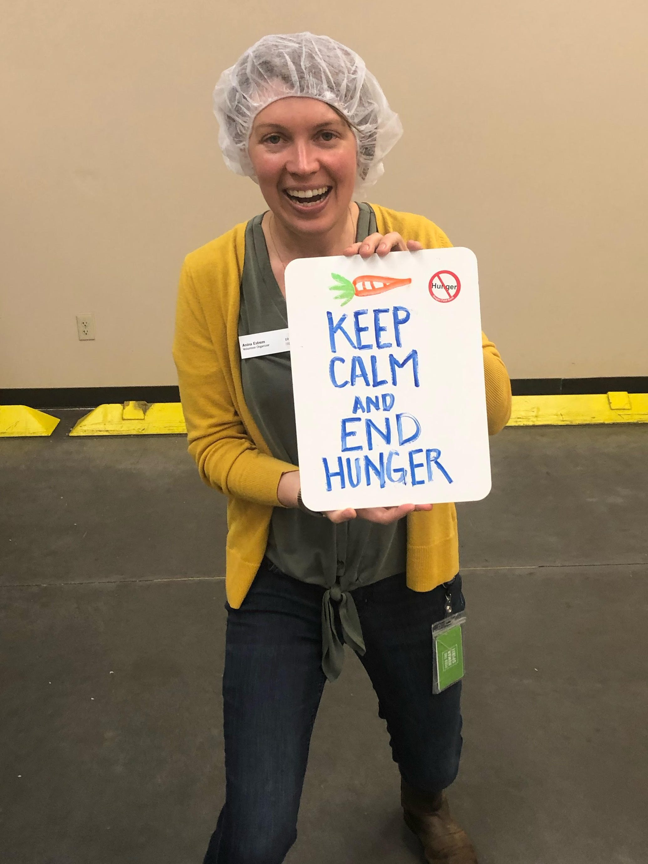 Keep calm and end hunger sign